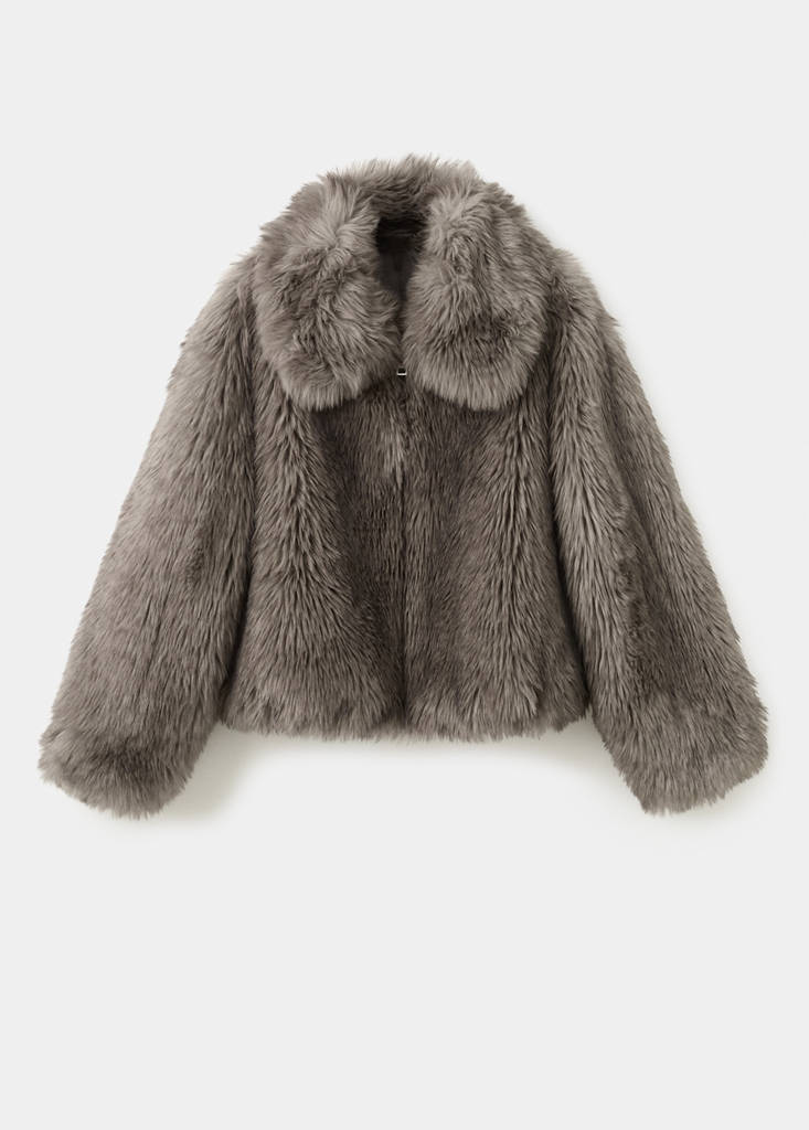 Veste Fausse Fourrure Revers