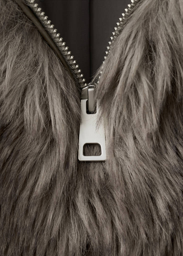 Veste Fausse Fourrure Revers