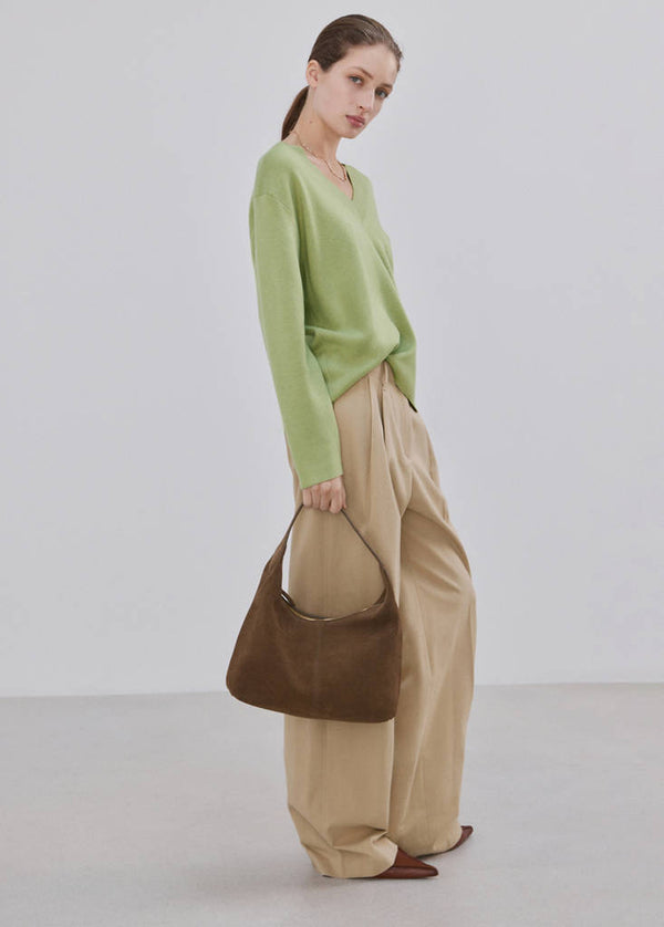 Pullover In Maglia Con Scollo A V