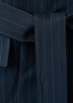 Blazer Fines Rayures Ceinture