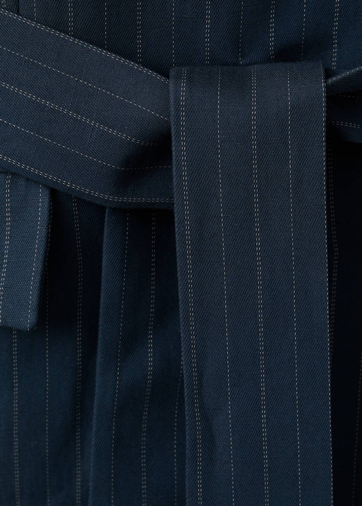 Blazer Fines Rayures Ceinture