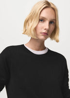 Jersey De Punto Fino Con Cuello Redondo