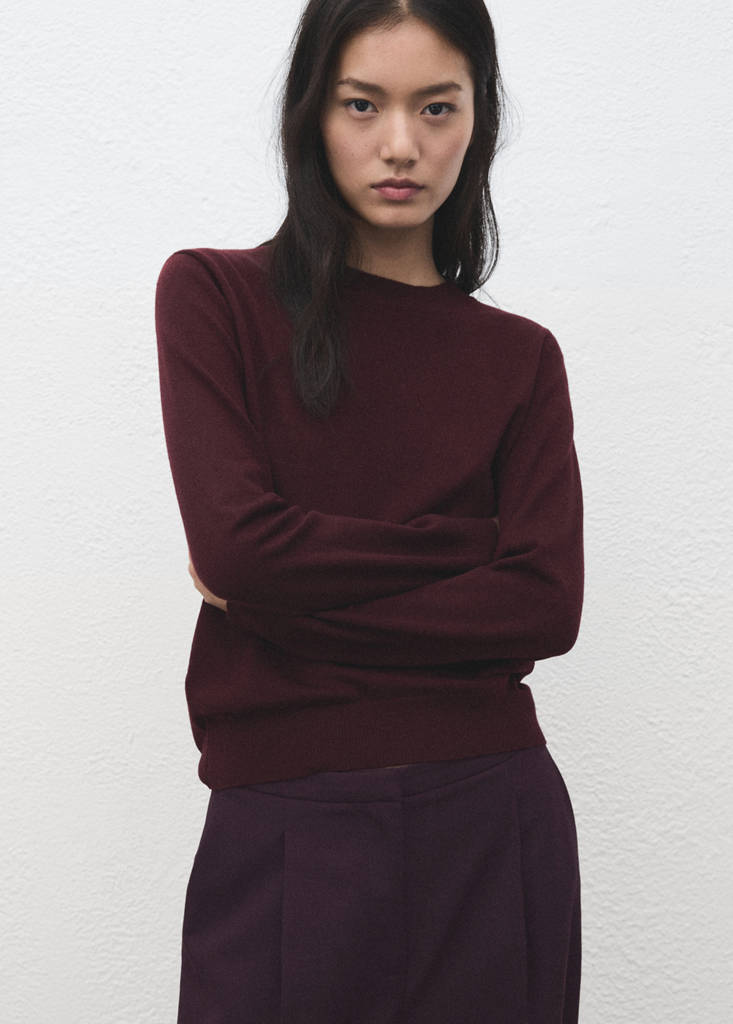 Pantalon Wide Leg À Pinces Taille Normale