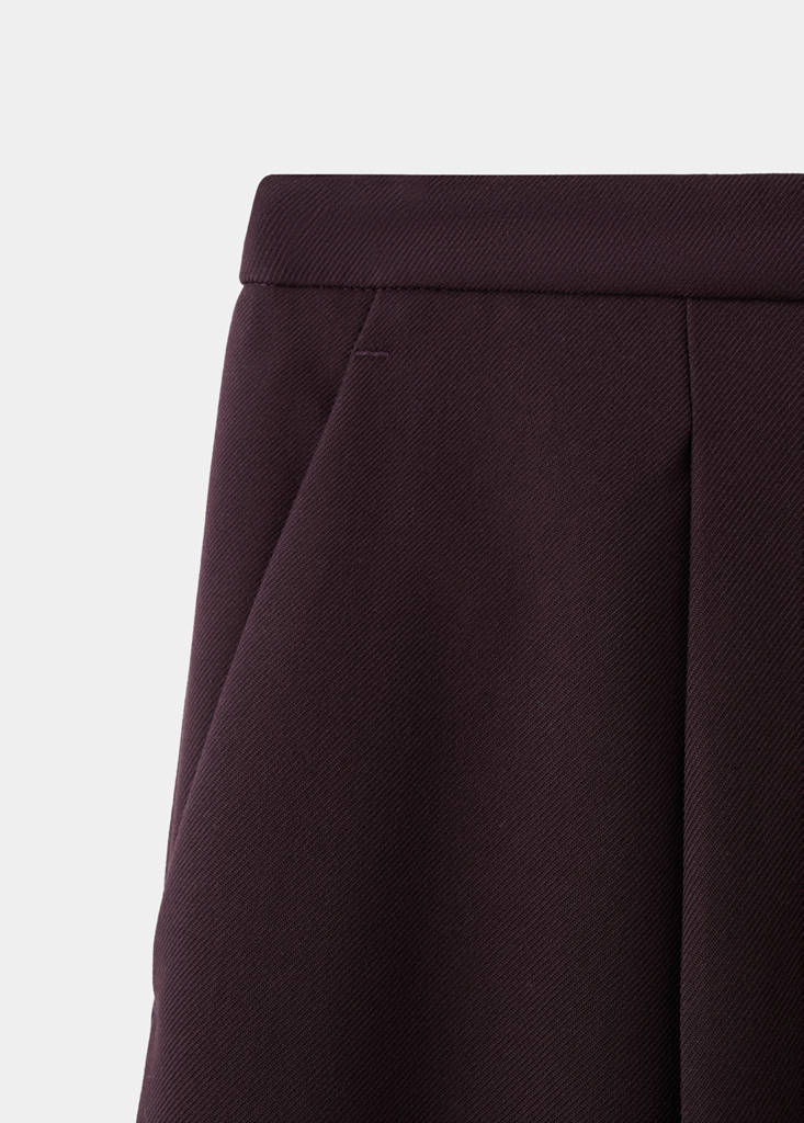 Pantalon Wide Leg À Pinces Taille Normale
