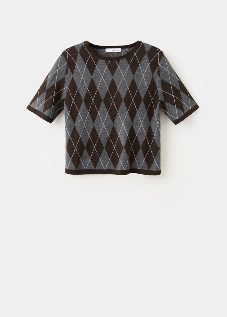Pull-Over Losanges Manches Courtes