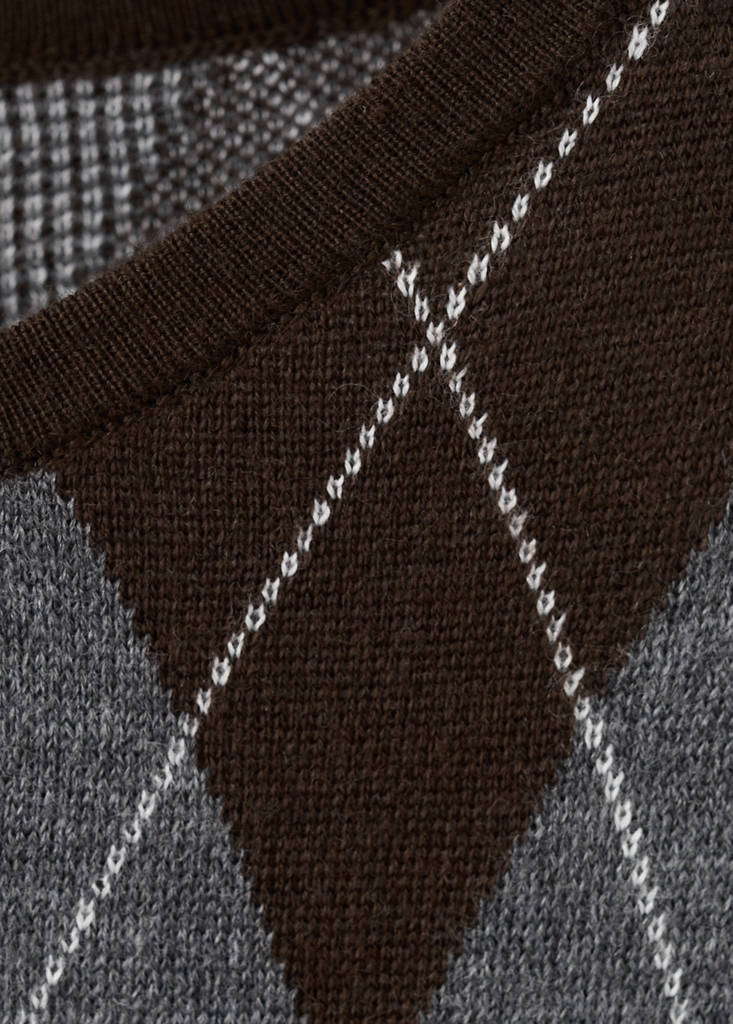 Pull-Over Losanges Manches Courtes