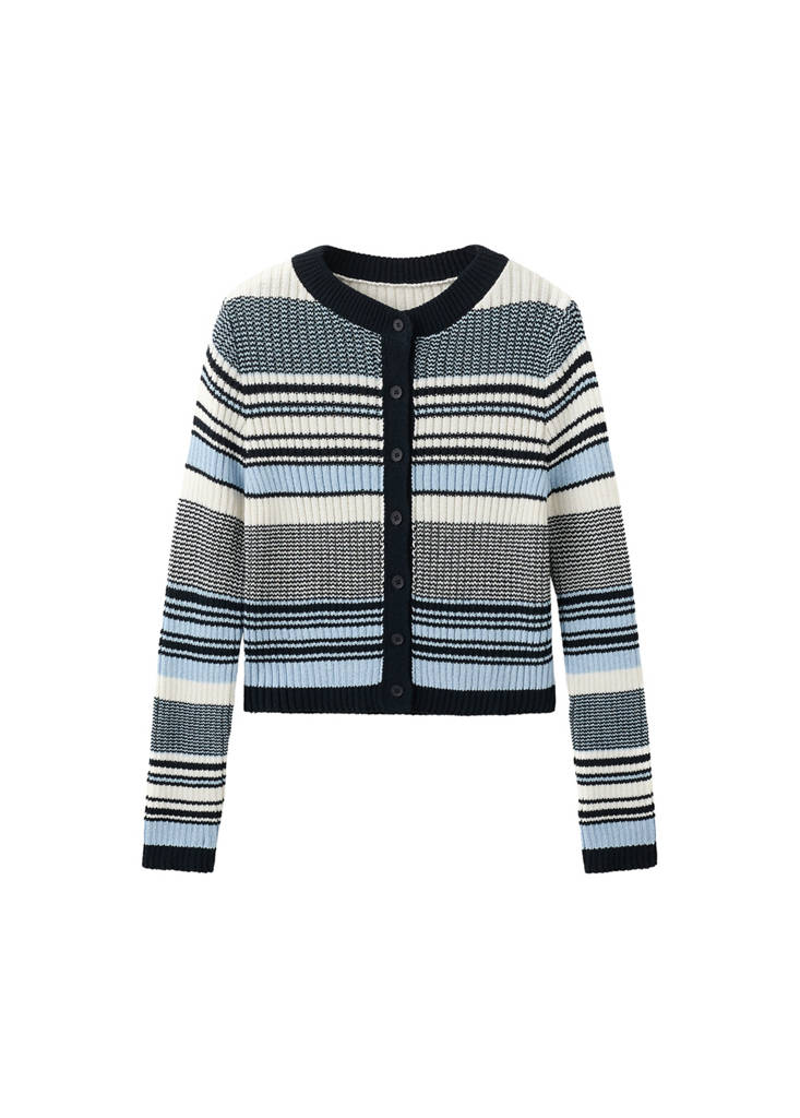 Cardigan in Maglia a Righe