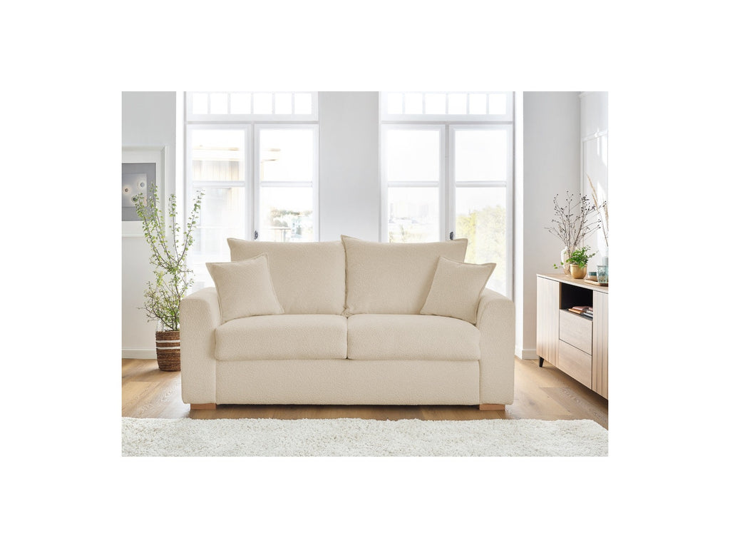 Convertible Straight Sofa Express Opening - Augustin - Bouclé Fabric - 140X200