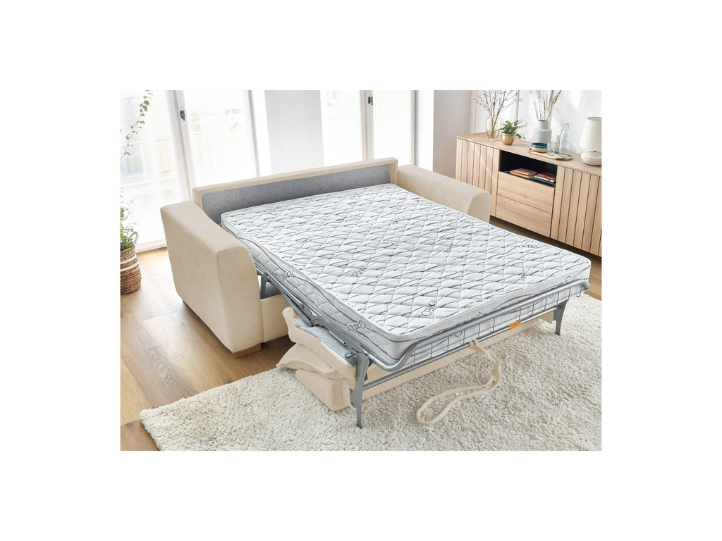 Convertible Straight Sofa Express Opening - Augustin - Bouclé Fabric - 140X200