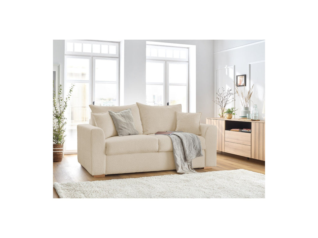 Convertible Straight Sofa Express Opening - Augustin - Bouclé Fabric - 140X200