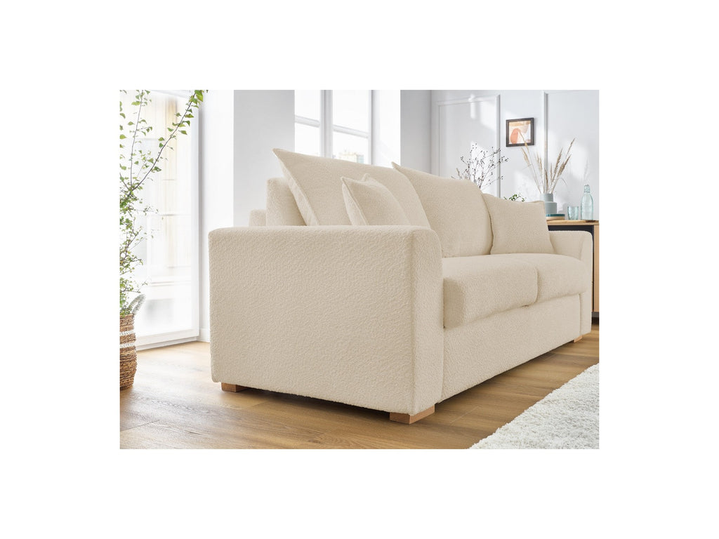Convertible Straight Sofa Express Opening - Augustin - Bouclé Fabric - 140X200