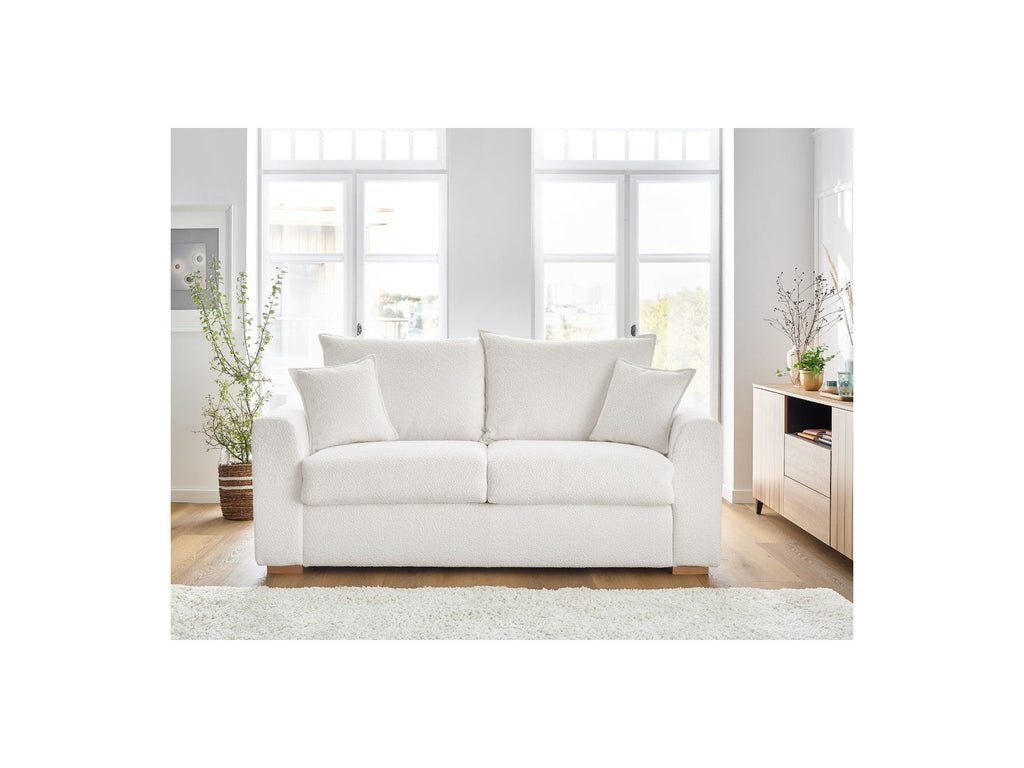 Convertible Straight Sofa Express Opening - Augustin - Bouclé Fabric - 140X200