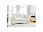 Straight Convertible Sofa with Express Opening - Augustin - Bouclé Fabric - 160X200
