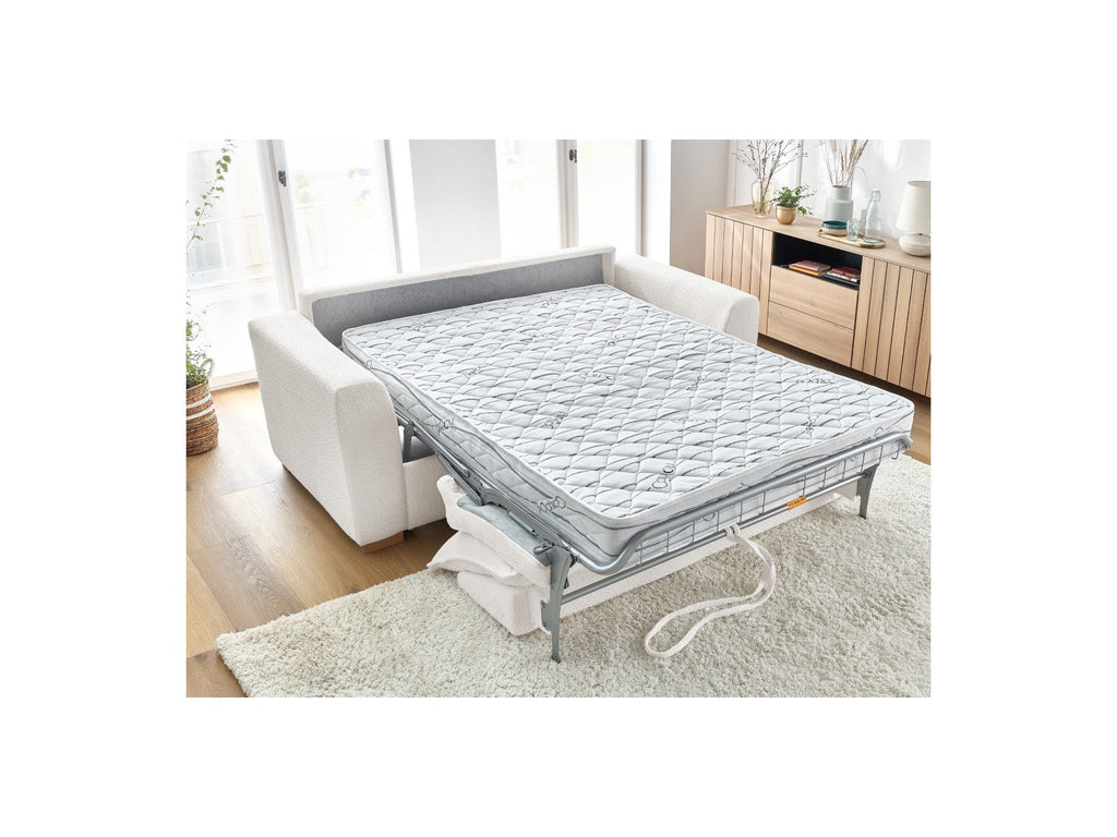 Convertible Straight Sofa Express Opening - Augustin - Bouclé Fabric - 140X200