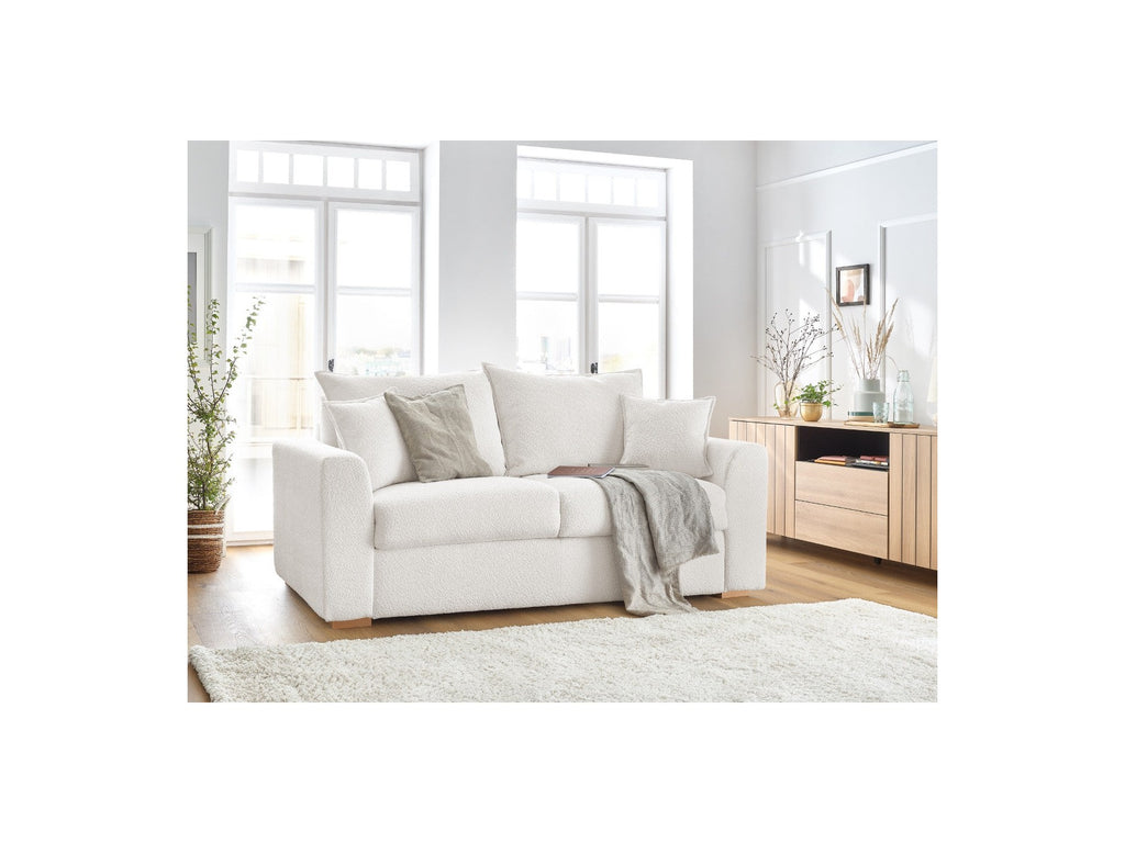 Convertible Straight Sofa Express Opening - Augustin - Bouclé Fabric - 140X200