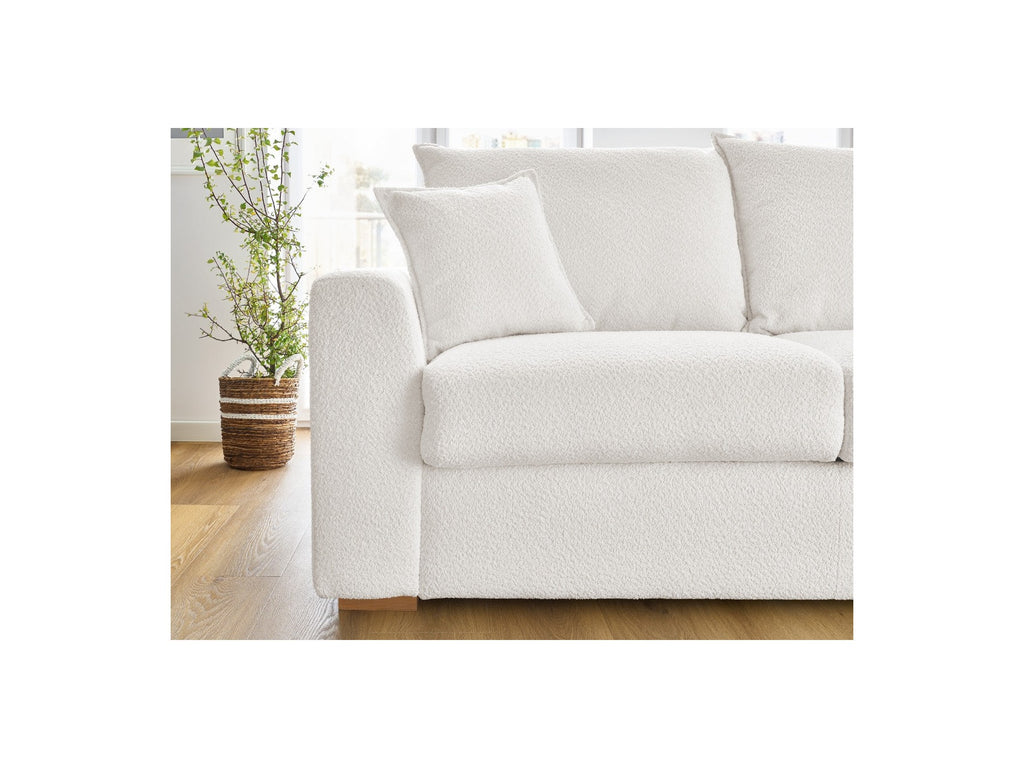 Convertible Straight Sofa Express Opening - Augustin - Bouclé Fabric - 140X200