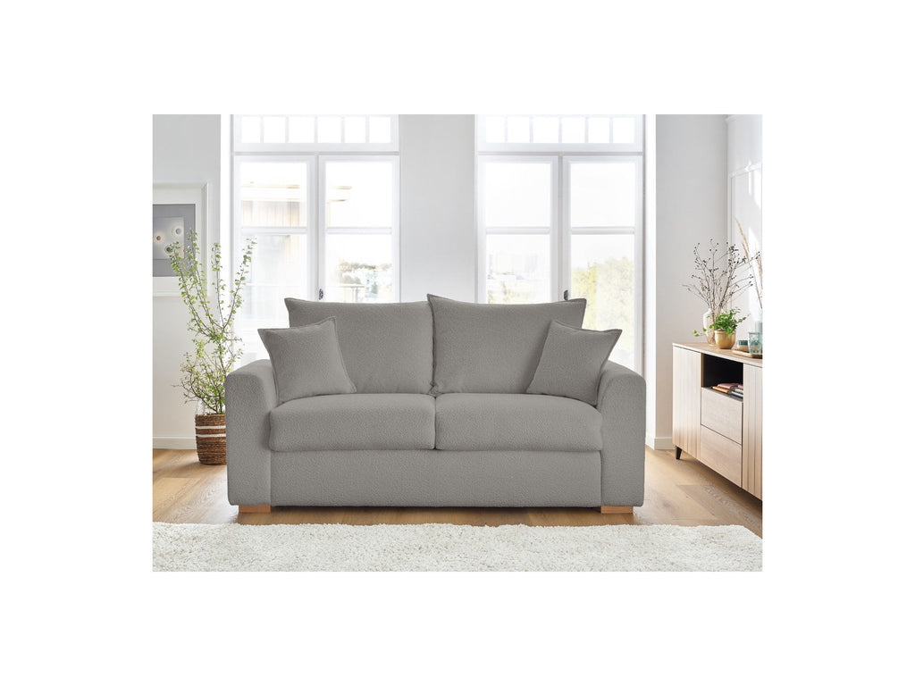 Convertible Straight Sofa Express Opening - Augustin - Bouclé Fabric - 140X200