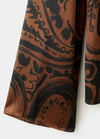 Blouse Satinée Imprimé Cachemire