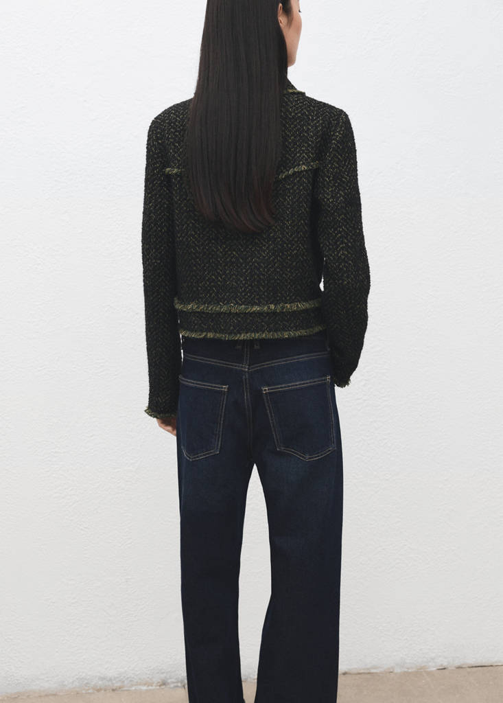 Veste Tweed Col À Revers