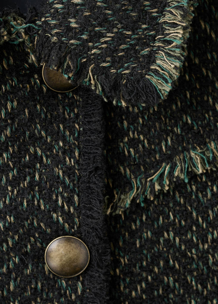 Veste Tweed Col À Revers