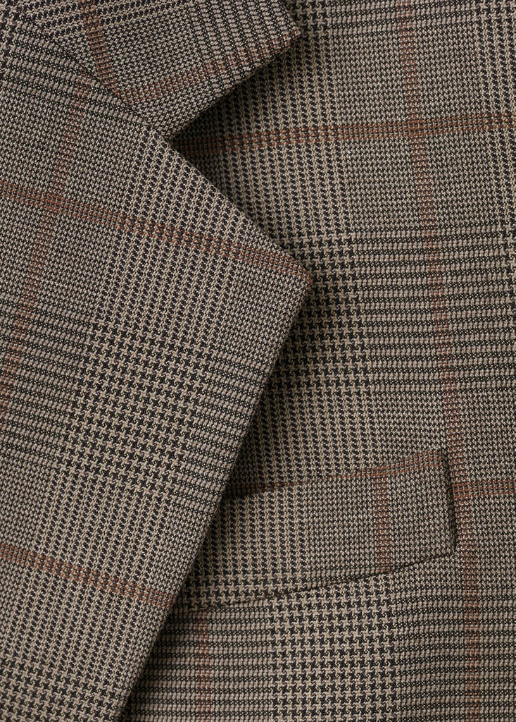 Blazer De Costume À Carreaux
