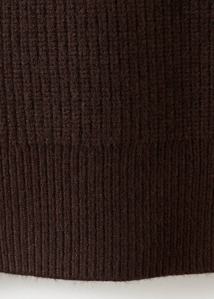 Pull Col Contrasté À Zip