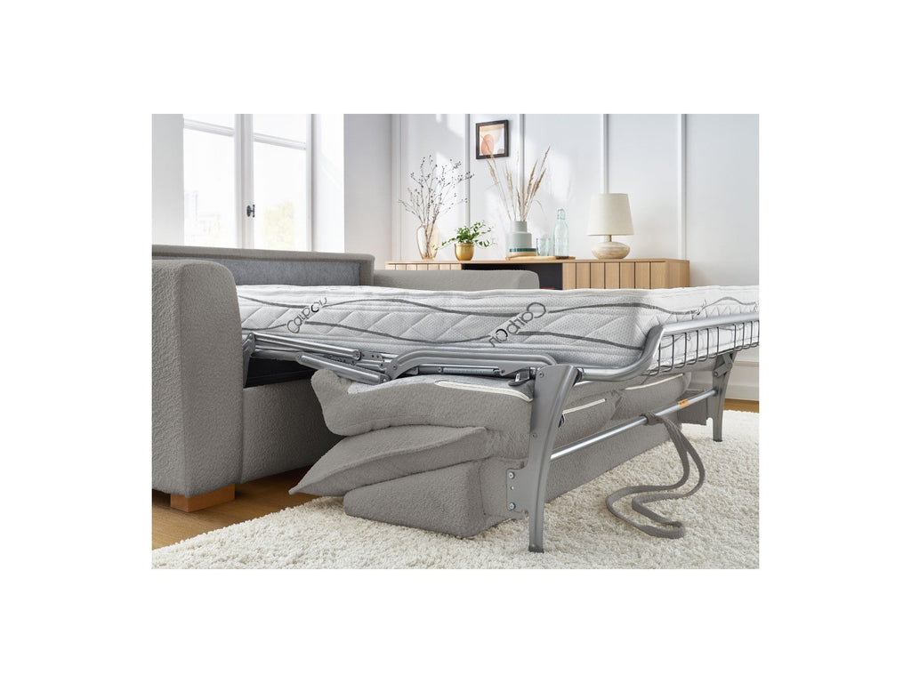 Convertible Straight Sofa Express Opening - Augustin - Bouclé Fabric - 140X200