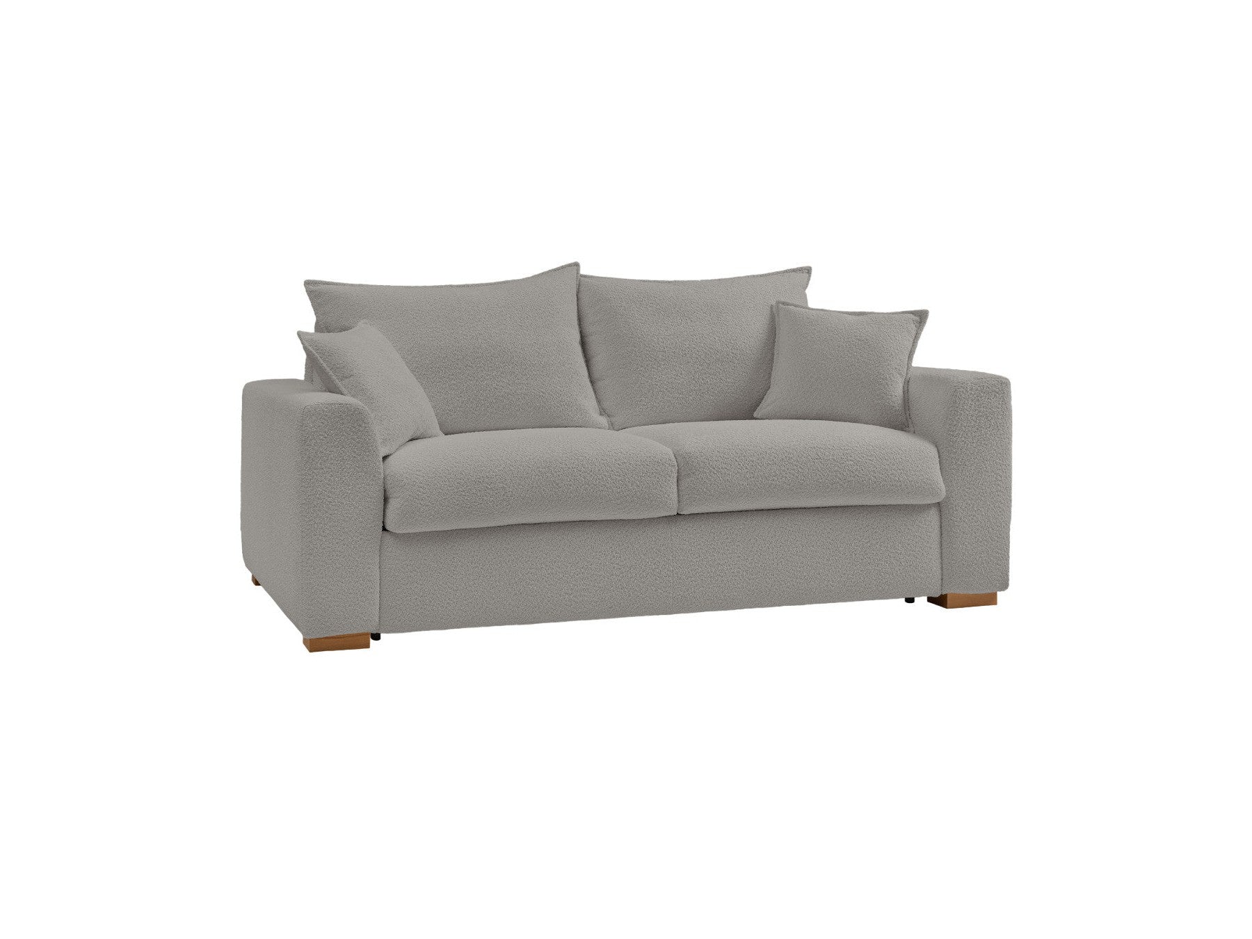 Convertible Straight Sofa Express Opening - Augustin - Bouclé Fabric - 140X200