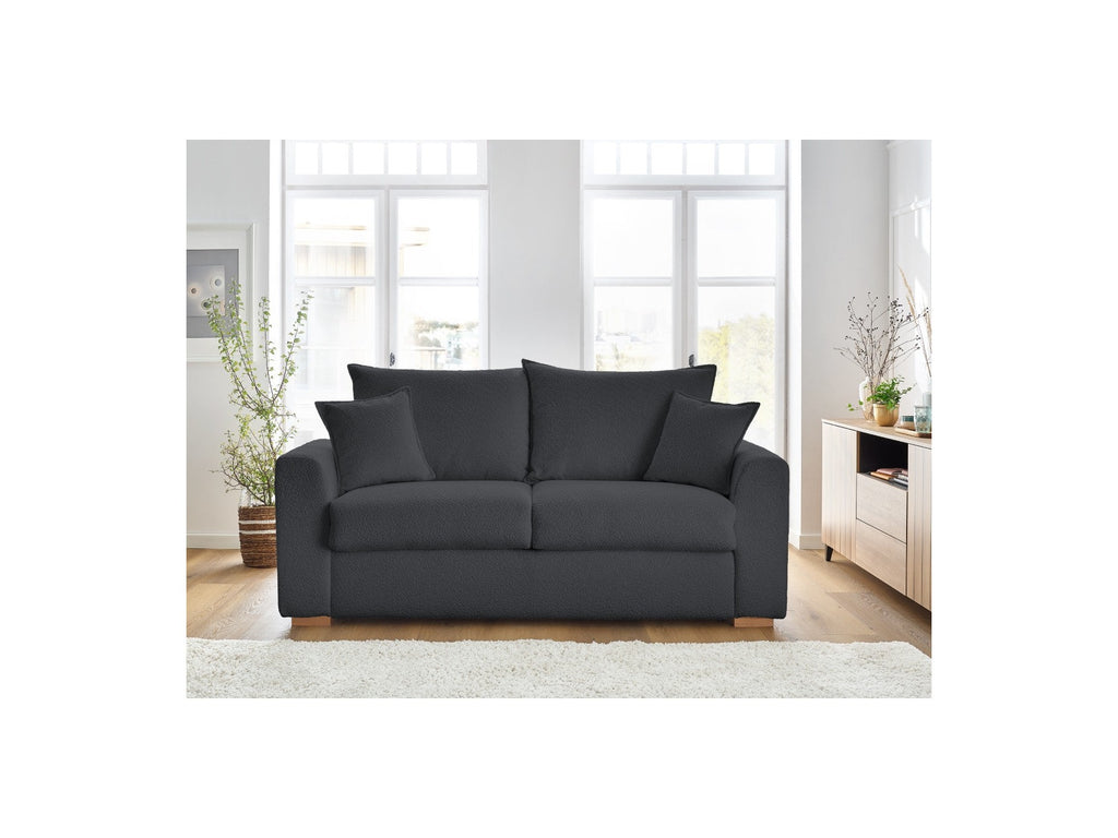 Convertible Straight Sofa Express Opening - Augustin - Bouclé Fabric - 140X200