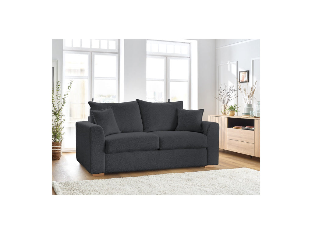 Convertible Straight Sofa Express Opening - Augustin - Bouclé Fabric - 140X200