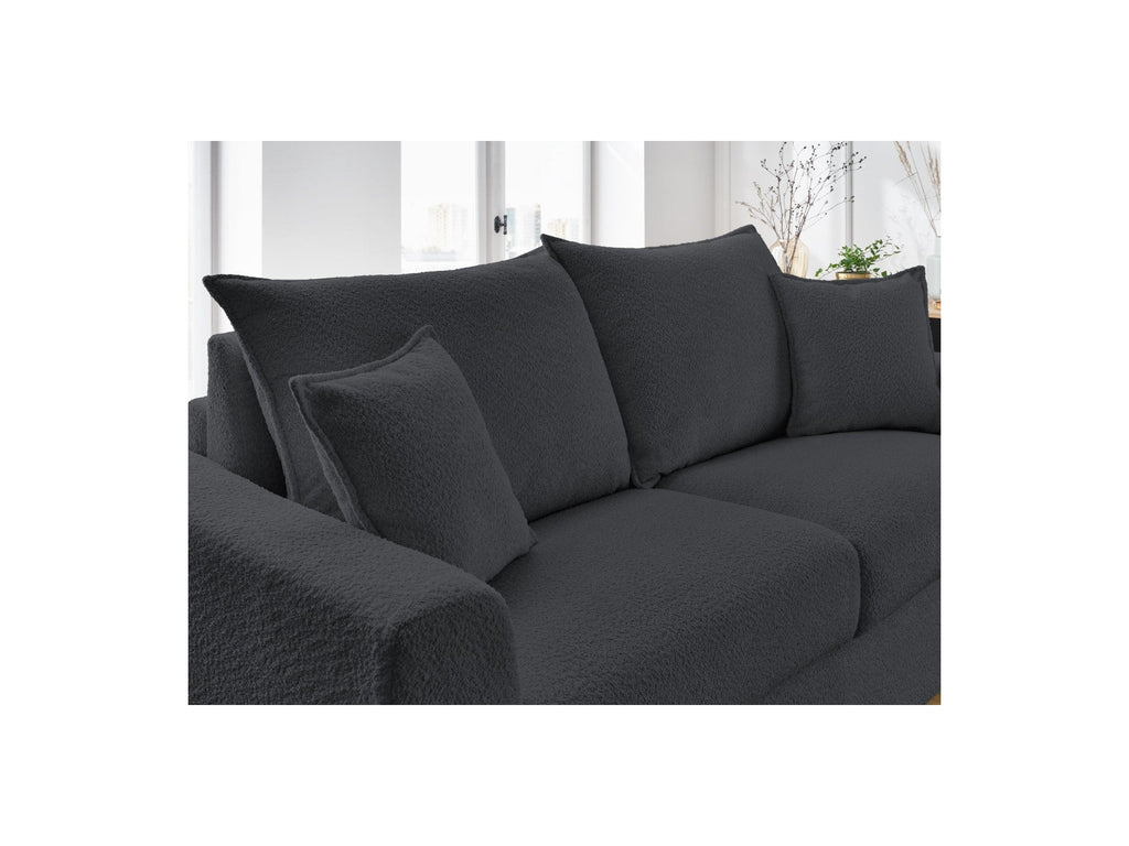 Convertible Straight Sofa Express Opening - Augustin - Bouclé Fabric - 140X200