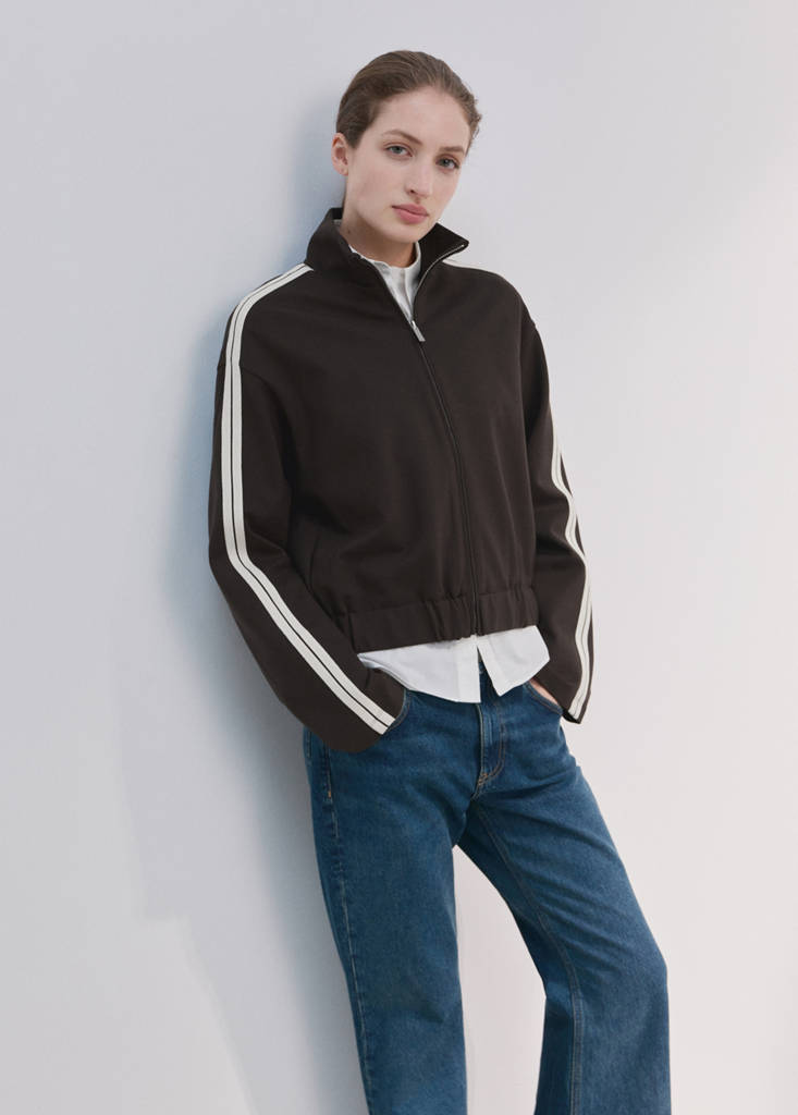 Sweat-Shirt Rayé Constrasté