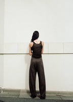 Pantalon Plissé Avec Ceinture