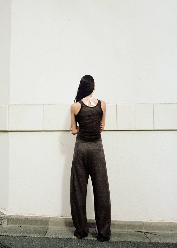 Pantalon Plissé Avec Ceinture