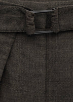 Pantalon Plissé Avec Ceinture