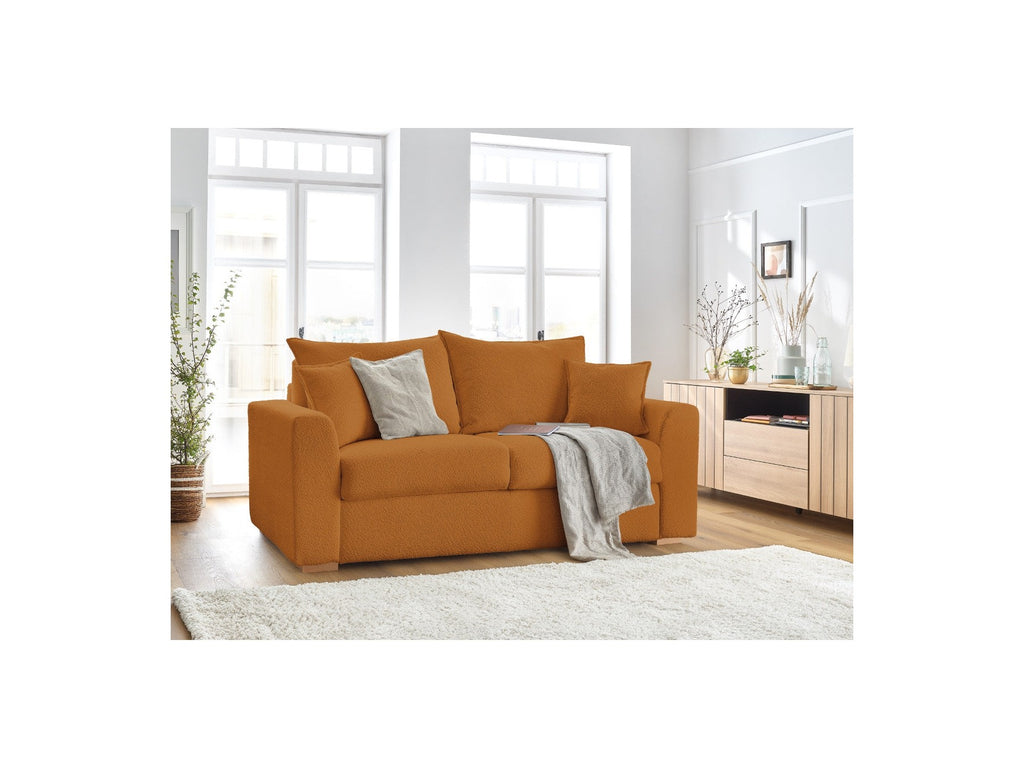 Convertible Straight Sofa Express Opening - Augustin - Bouclé Fabric - 140X200