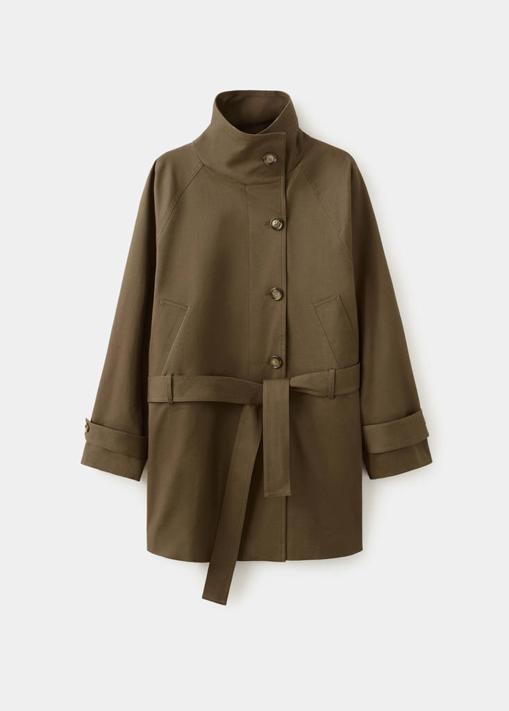 Trench Avec Col Cheminée Et Ceinture