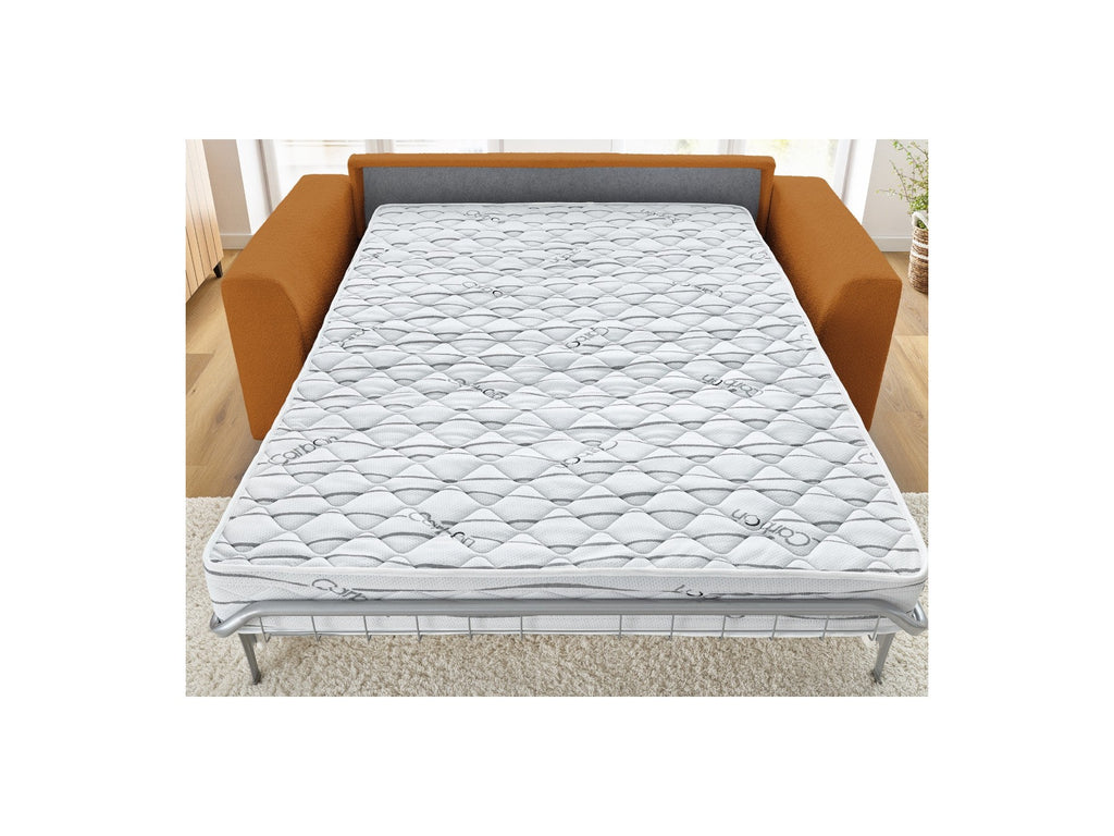 Straight Convertible Sofa with Express Opening - Augustin - Bouclé Fabric - 160X200
