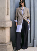 Pantalon Denim Large Avec Passants
