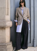 Pantalon Denim Large Avec Passants