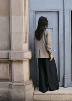 Pantalon Denim Large Avec Passants