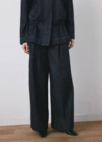 Pantalon Denim Large Avec Passants