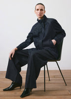 Pantalon Denim Large Avec Passants