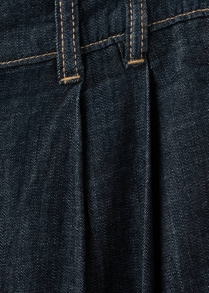 Pantalon Denim Large Avec Passants