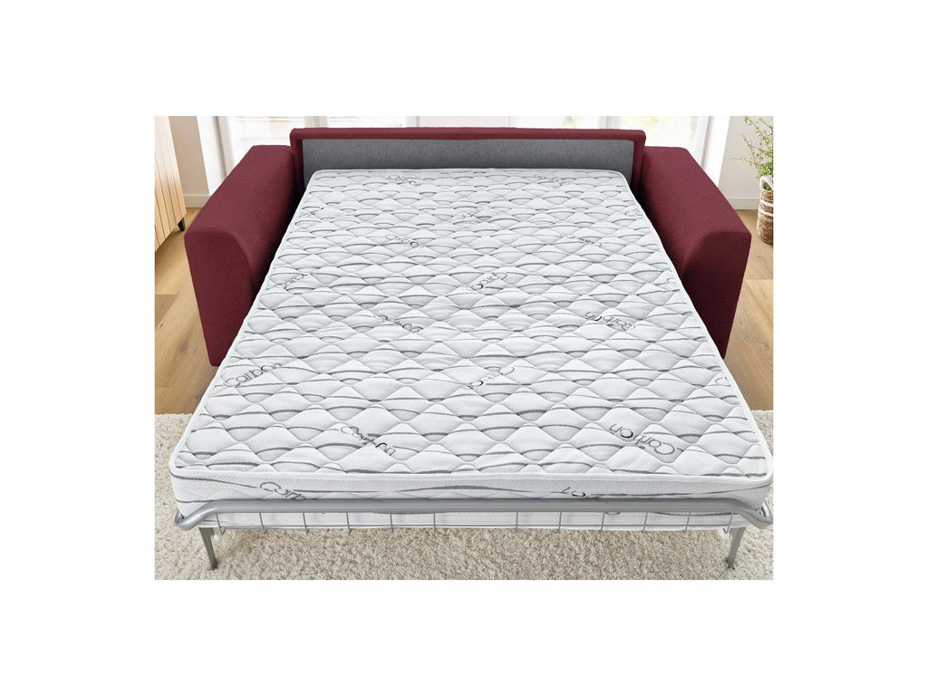 Straight Convertible Sofa with Express Opening - Augustin - Bouclé Fabric - 160X200