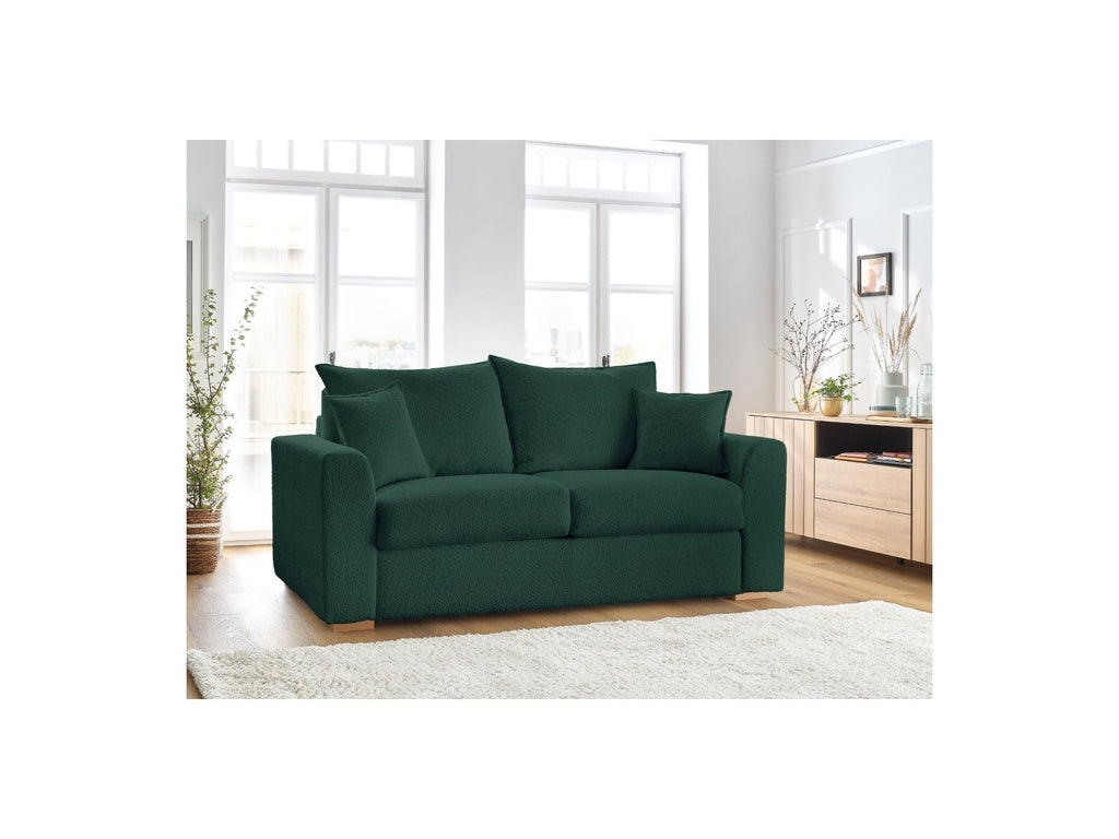 Convertible Straight Sofa Express Opening - Augustin - Bouclé Fabric - 140X200