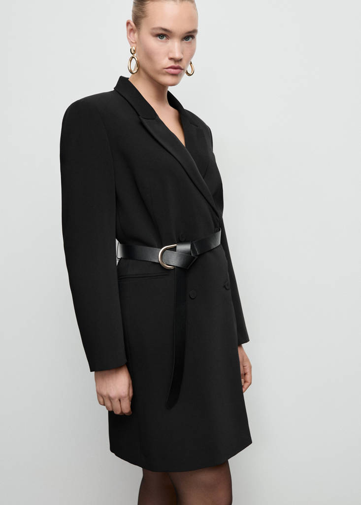 Robe Style Blazer À Double Boutonnage