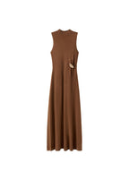 Robe Maille Col Montant Broche