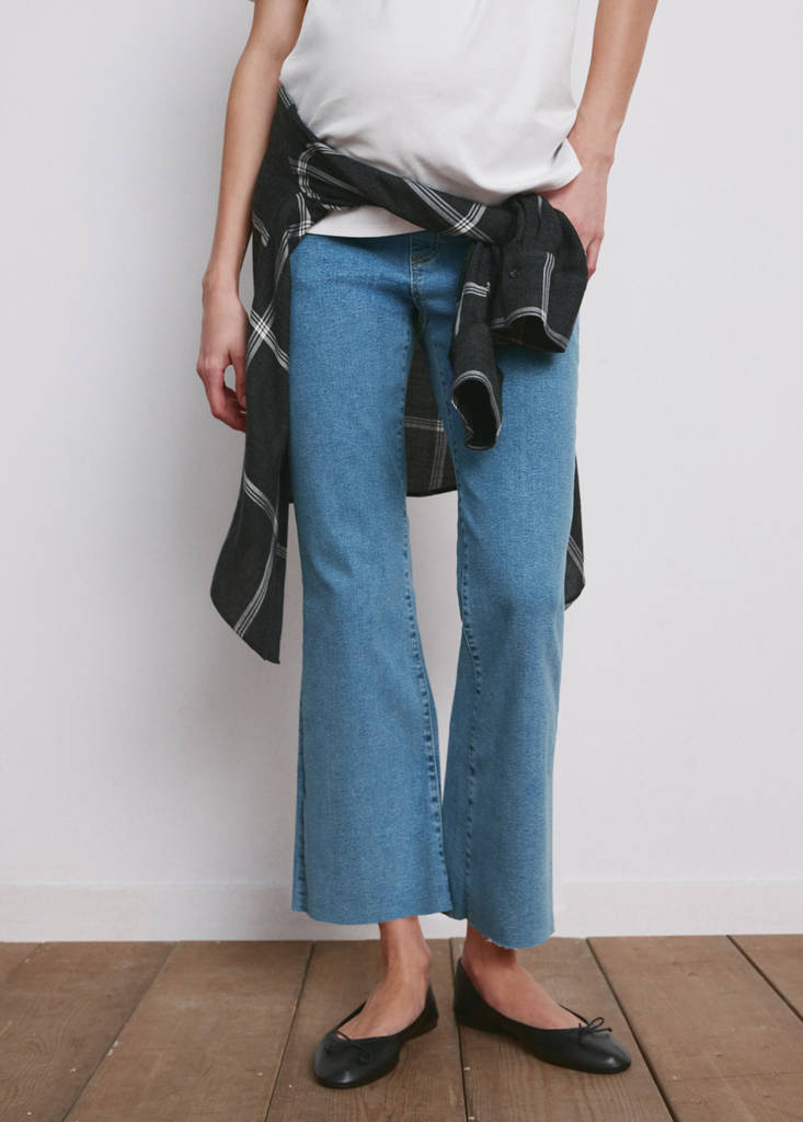 Jean De Grossesse Flare Crop