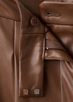 Pantalon Large En Cuir Synthétique